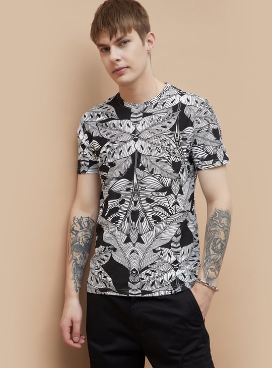 FORCA Tropical Print T-shirt Black