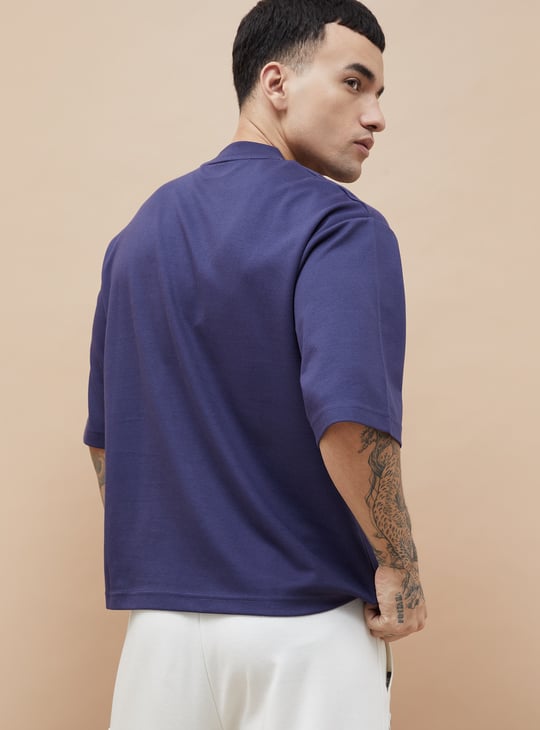 KAPPA Solid Mock Neck T-shirt