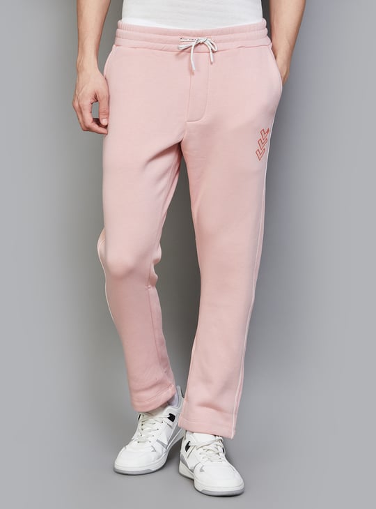 BEING HUMAN Solid Track Pants Pink