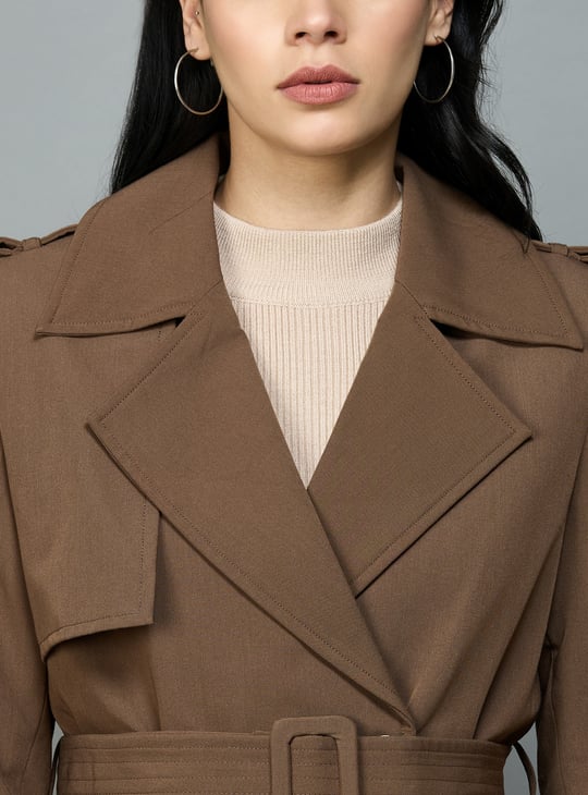 MADAME Solid Coat Brown