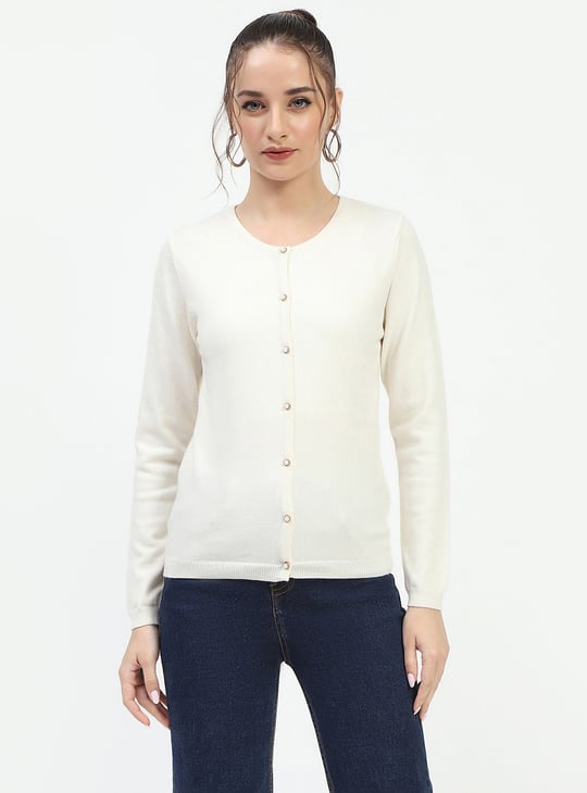 MADAME Knitted Cardigan White