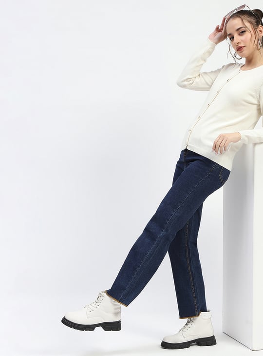 MADAME Knitted Cardigan White