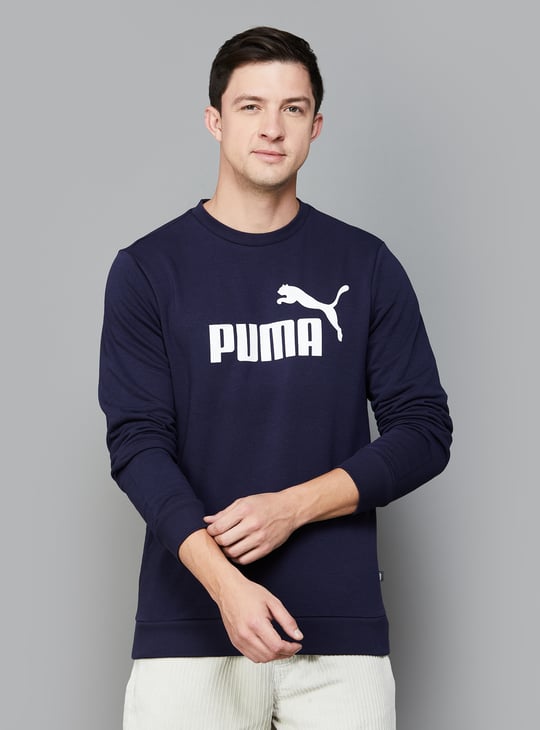 PUMA Brand Print Sweatshirt Blue