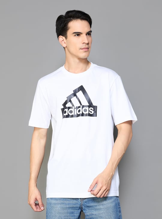ADIDAS Brand Print Sports T-shirt White