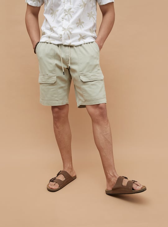 DENIMIZE Textured Cargo Shorts