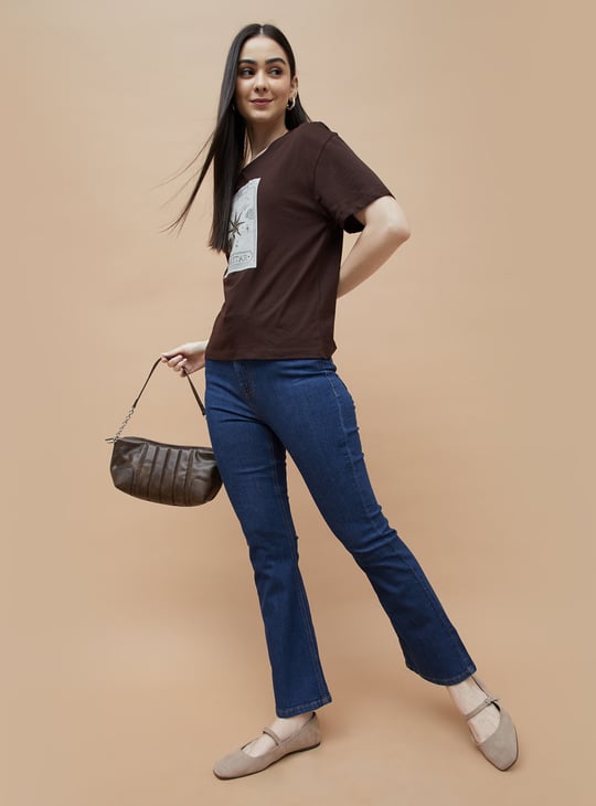 FAME FOREVER Dark Wash Bootcut Jeans Blue