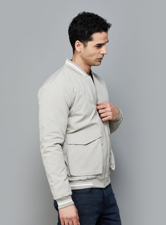 PEPE JEANS Solid Bomber Jacket White