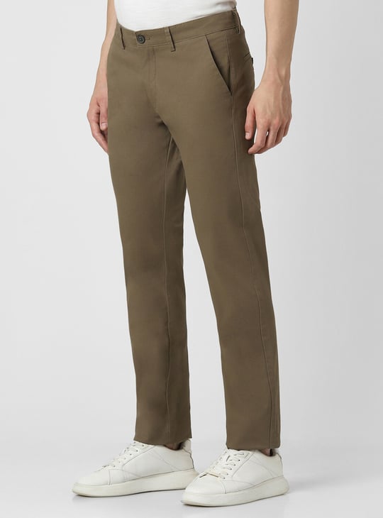 PETER ENGLAND Solid Slim Fit Trousers