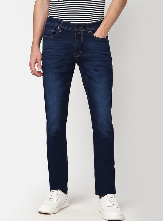 PETER ENGLAND Mid Wash Slim Tapered Jeans