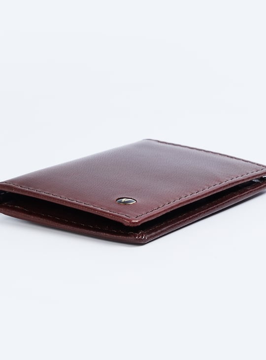 VAN HEUSEN Solid Leather Bi-Fold Card Holder