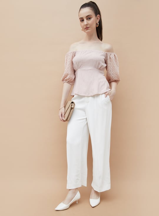 トップス rosarymoon off shoulder tunic Rosary moon - Off Shoulder Gingham Tunic / Rosary Moonの通販