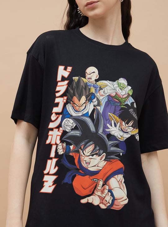 GINGER Dragon Ball Z Print T-shirt | Black