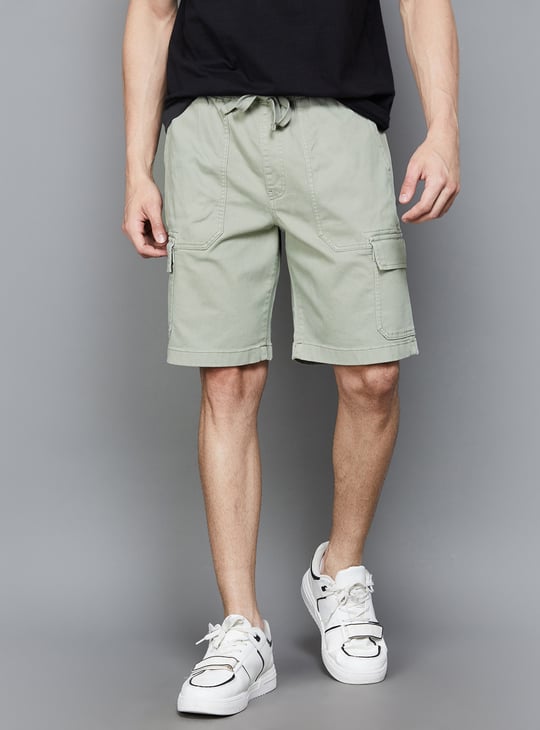 CELIO Solid Cargo Shorts