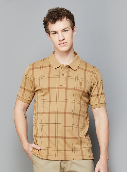 US POLO ASSN Checked Polo T-shirt