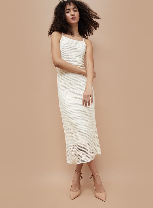 white christmas dresses Afterglow One Shoulder Crochet Mini Dress main image 1