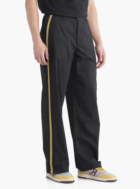 RARE RABBIT Tape Detailed Baggy Fit Track Pant Black