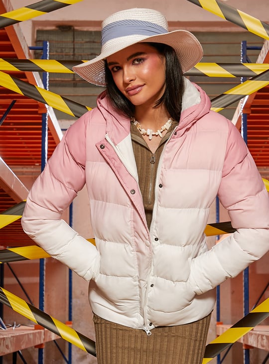 CAMPUS SUTRA Ombre Quilted Jacket