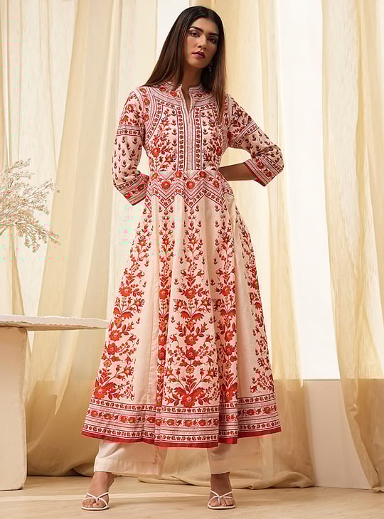 Anarkali Dress Biba Salwar Suit Set BIBA Floral Print Anarkali