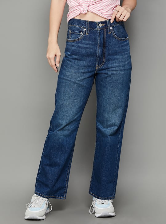 LEVI'S Washed Flared Jeans Blue