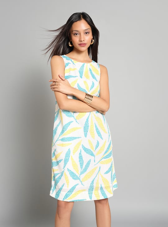 AND Printed Shift Dress Blue