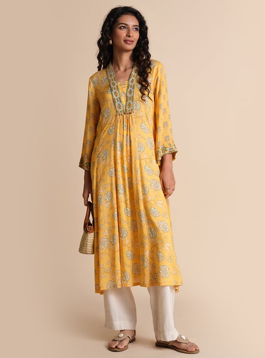 chinese dress ladies Watch global desi Women's Rayon a-line Maxi Dress on Amazon Live