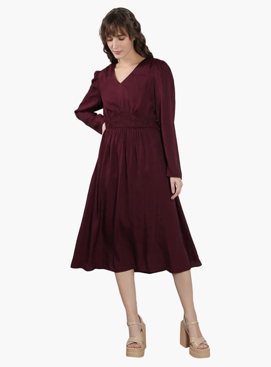 VERO MODA Solid Midi Dress