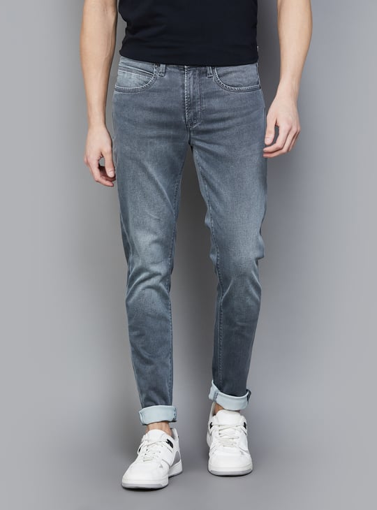 PEPE JEANS Washed Slim Tapered Jeans Grey