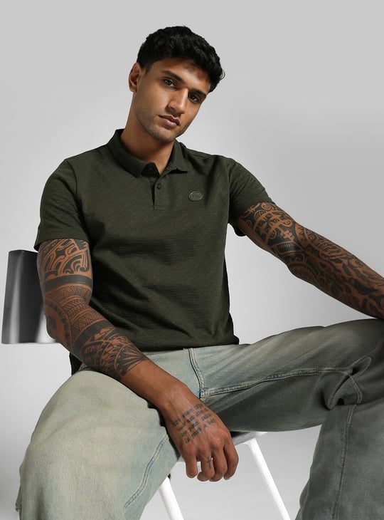 PUMA Textured Athletic Polo T-shirt