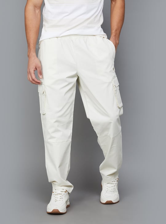 PUMA Solid Cargo Track Pants White
