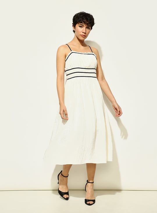 ONLY Ruched Fit and Flare Dress