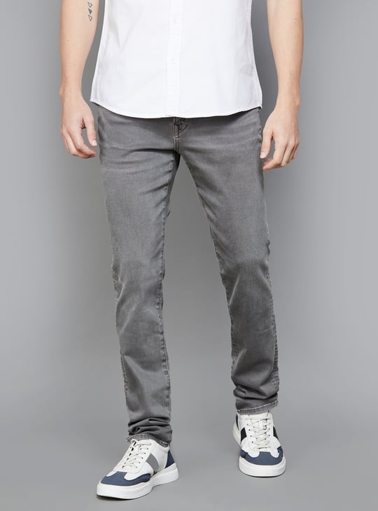 AMERICAN EAGLE Washed Slim Tapered Jeans