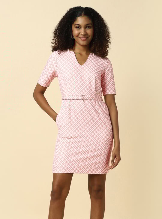 ALLEN SOLLY Printed Shift Dress