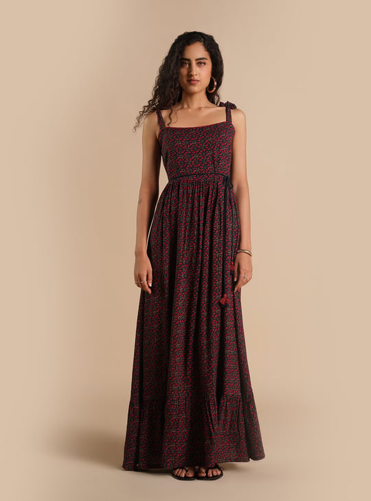 GLOBAL DESI Printed Maxi Dress | Blue