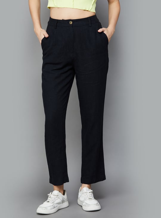 VAN HEUSEN Solid Trousers