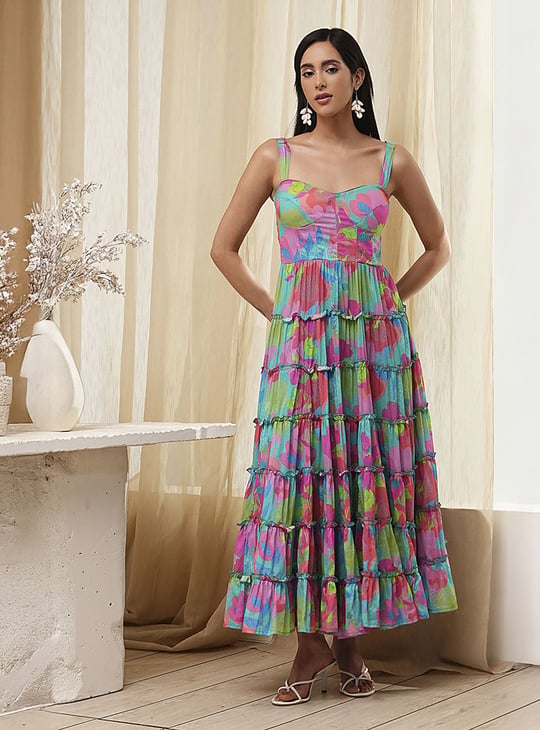 chinese dress ladies Biba Maxi Dress in Tortoiseshell main image 1