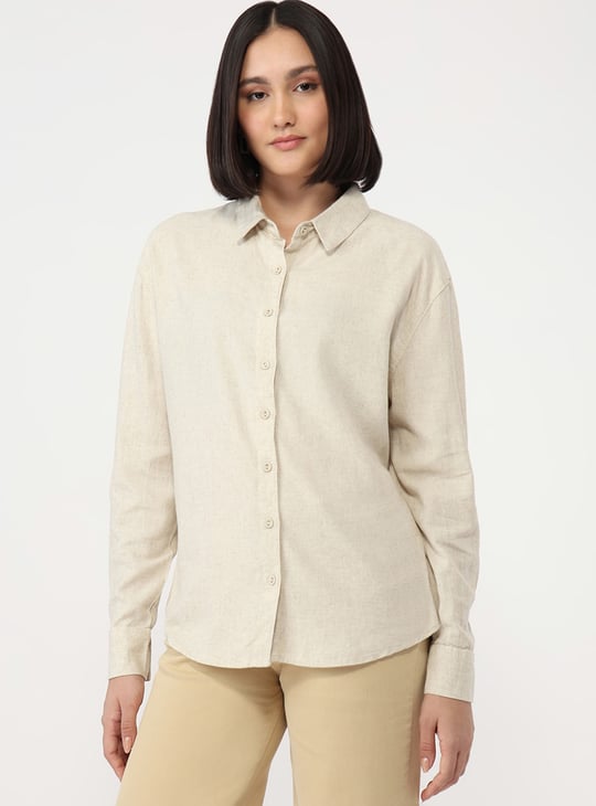 KRAUS Solid Slim Fit Shirt | Beige KRAUS Solid Slim Fit Shirt | Beige