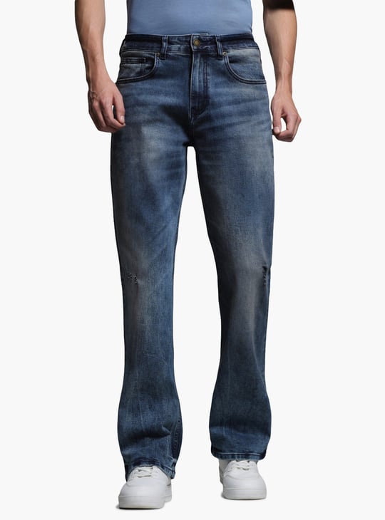 JACK JONES Stonewashed Bootcut Jeans