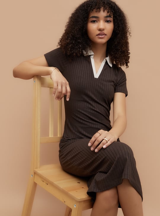 GINGER Ribbed Bodycon Dress GINGER Ribbed Bodycon Dress