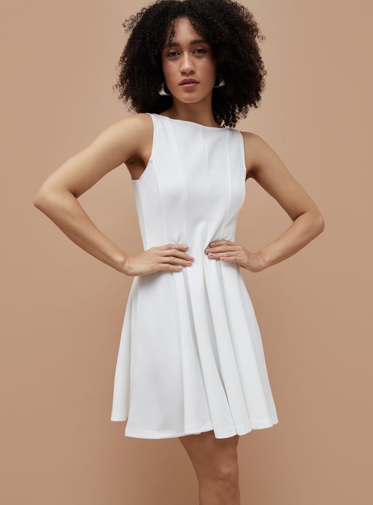 a line solid dress Ashley Lauren 11245