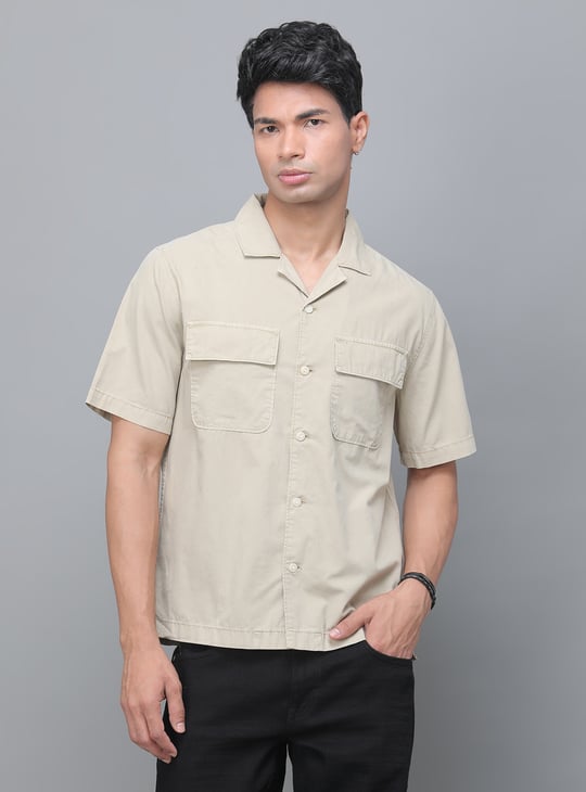 LEVI'S Solid Overdyed Slim Fit Shirt