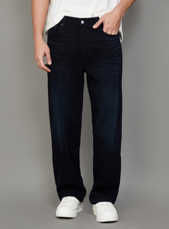 LEVI'S 505 Whiskered Straight Fit Jeans