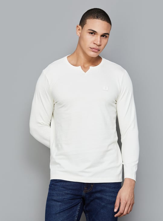 SPYKAR Knitted Henley T-shirt