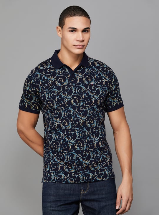 LP JEANS Printed Slim Fit Polo T-shirt