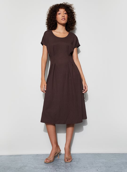 CODE Textured Midi Dress