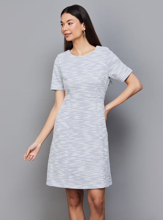 VAN HEUSEN Textured A-Line Dress