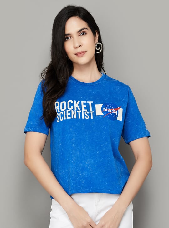 FREE AUTHORITY NASA Graphic Print T-shirt