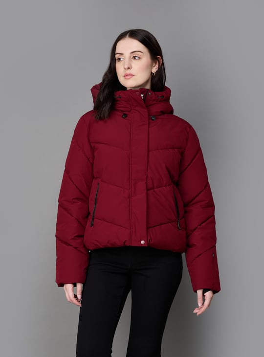 ONLY Hooded Puffer Jacket in Black | UK