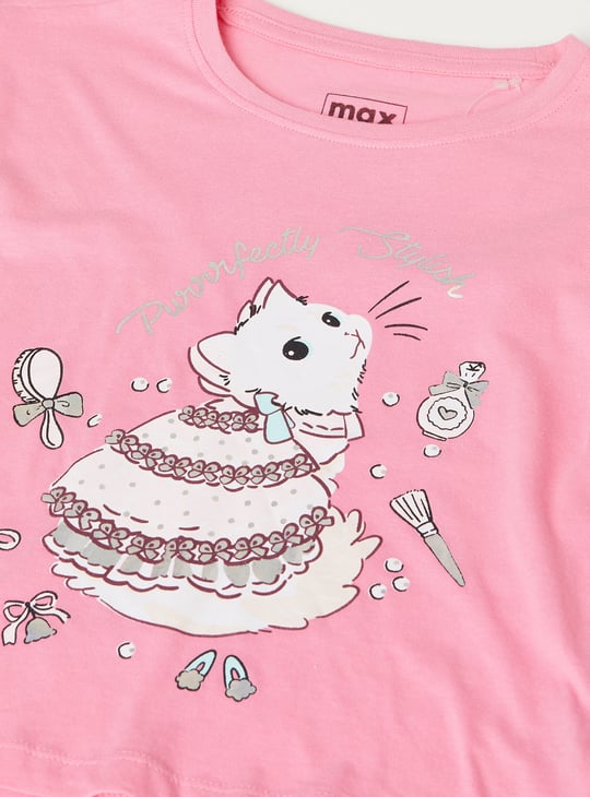 Girls Printed T-shirt - Pack of 2