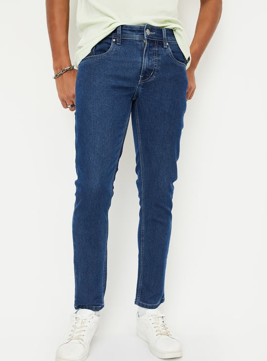 Men Washed Skinny Fit Jeans - Pack of 2