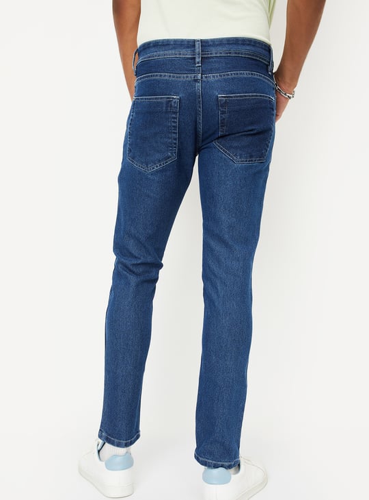 Men Washed Skinny Fit Jeans - Pack of 2